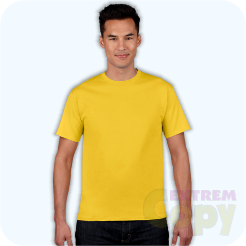 Sárga póló egyedi fényképpel, felirattal