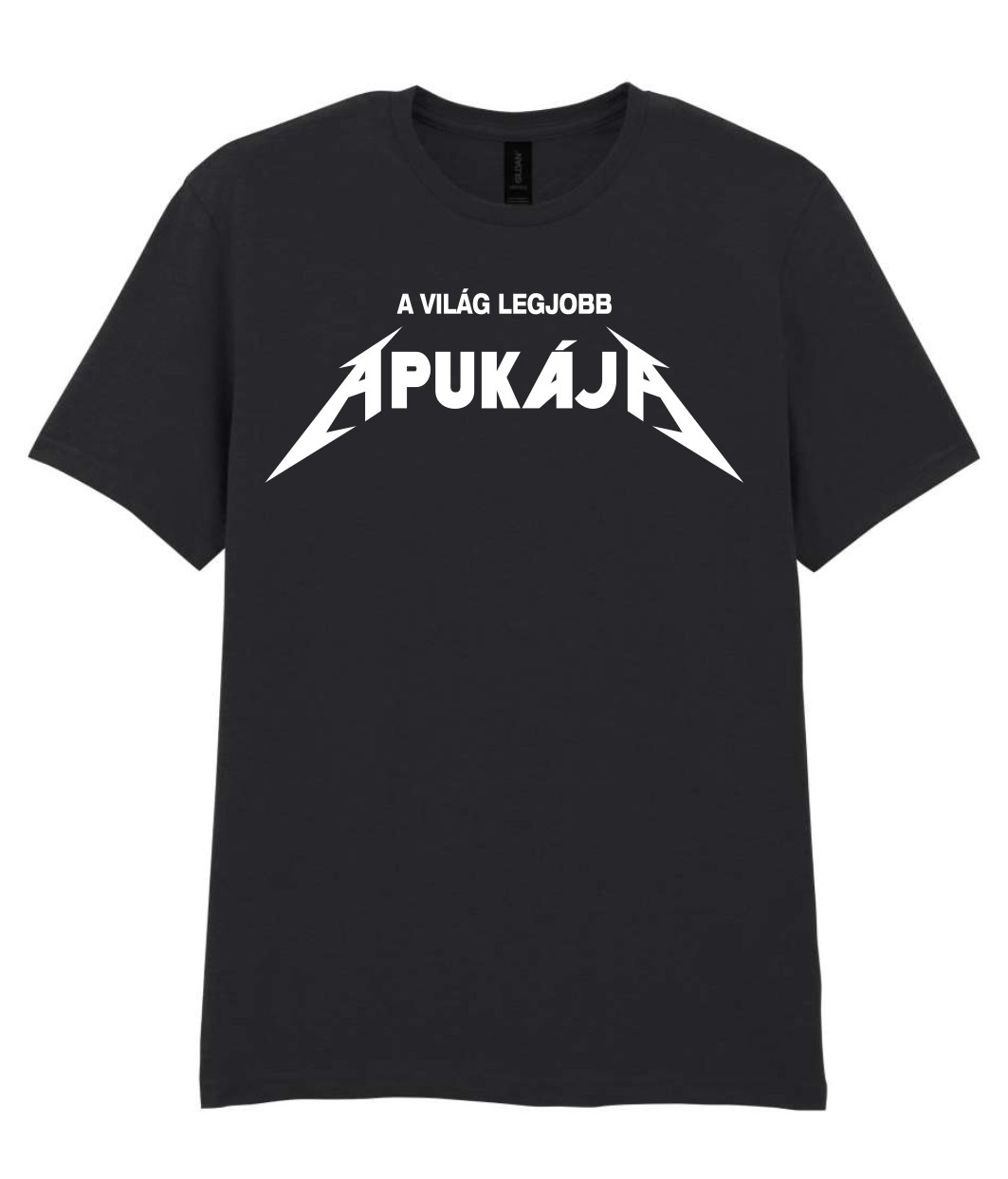A világ legjobb apukája póló, Metallica jellegű mintával