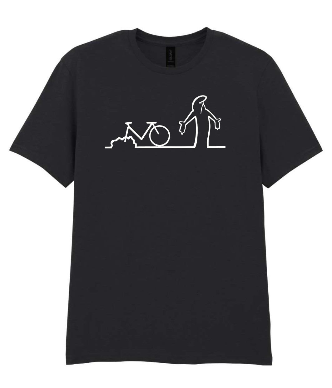 Biciklis Menő Manó póló (La Linea), fekete