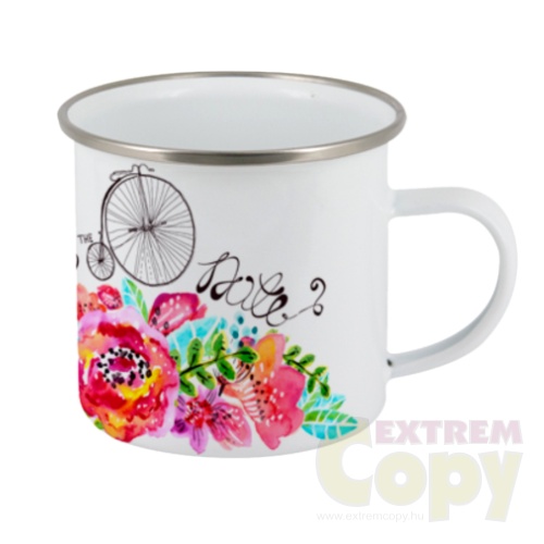 Egyedi zománcozott retró fém bögre saját képpel