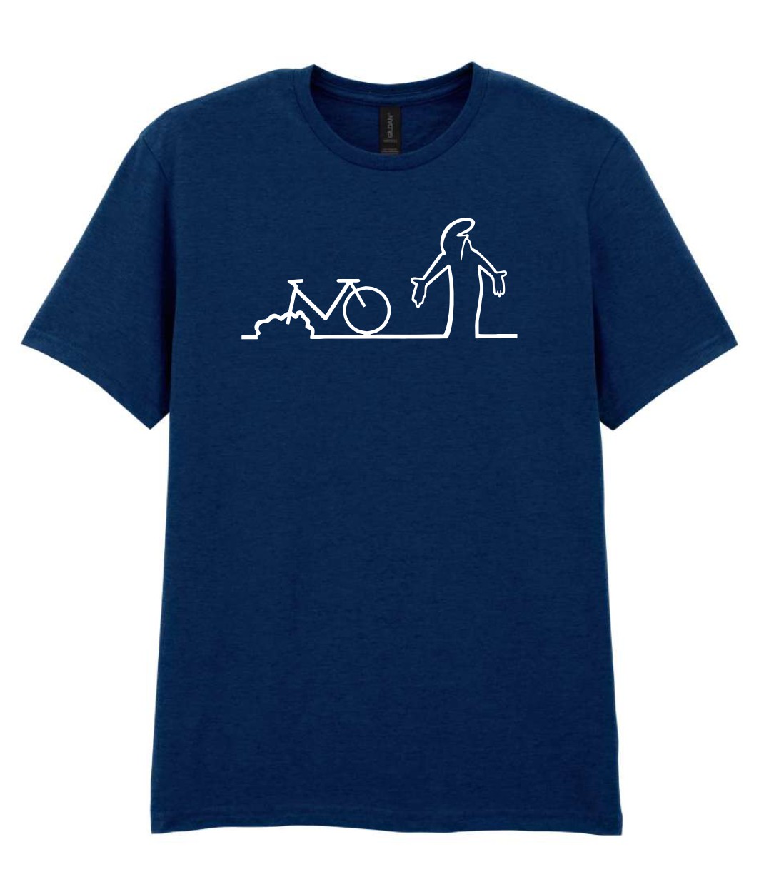 La linea menő manó biciklis póló, sötétkék