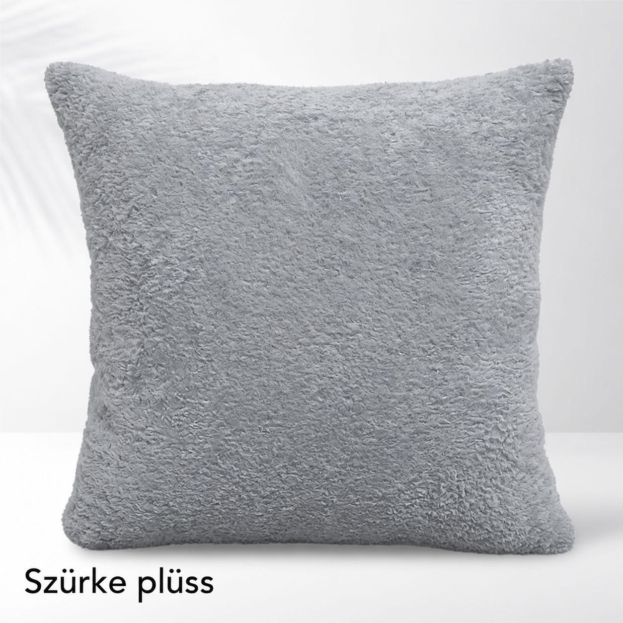 Egyedi fényképes párna saját fotóval, szürke plüss