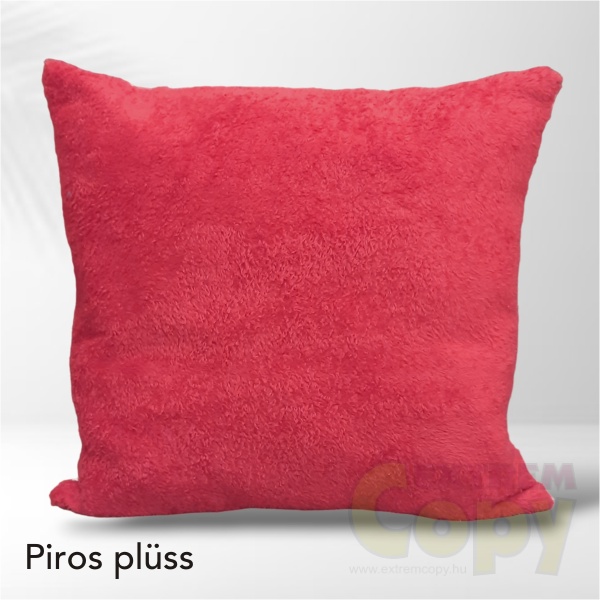 Egyedi párna saját fotóval, piros plüss