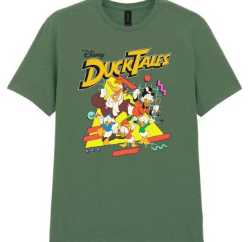 Duck Tales Kacsamesék, Dagobert bácsi póló, olivazöld